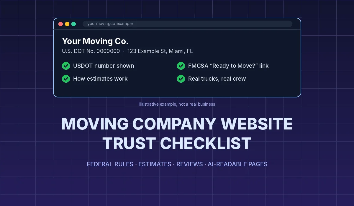 What a Moving Company Website Needs Before Customers (and AI Tools) Trust It