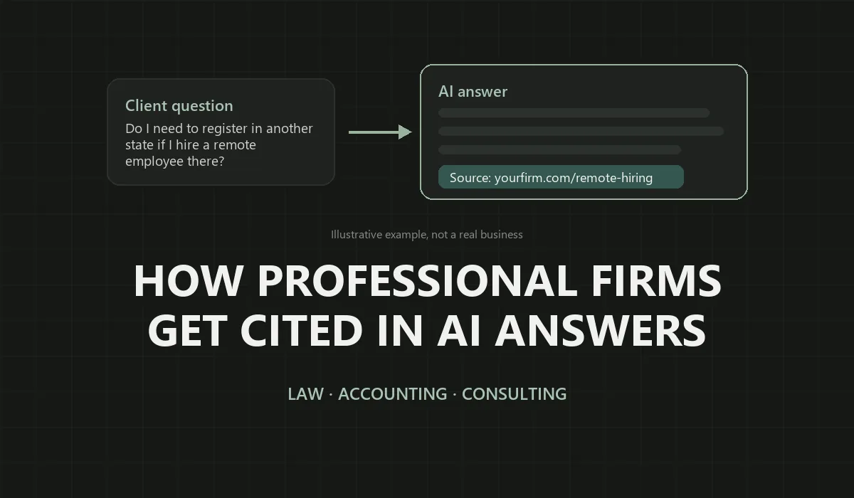 How Law, Accounting and Consulting Firms Get Cited in AI Answers